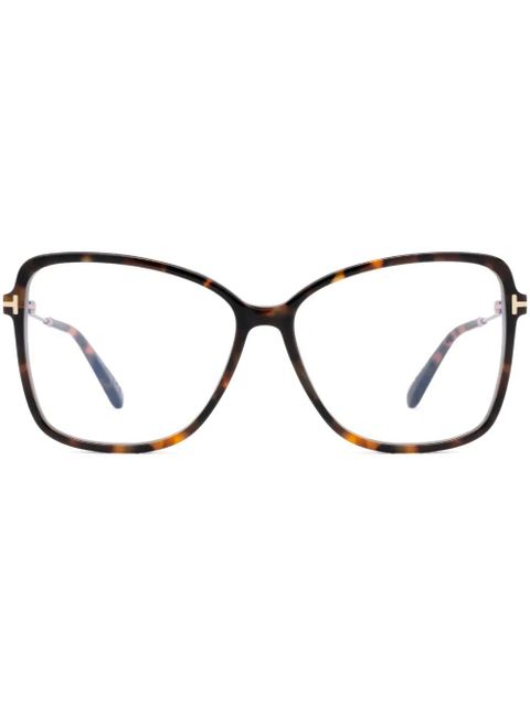 TOM FORD Eyewear oversize frame glasses - Brown - zdjęcie produktu nr 1