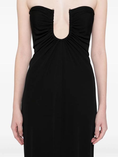 Christopher Esber arced palm strapless dress - Black