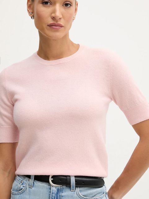 United Colors of Benetton sweter damski kolor różowy lekki 1002D10D2