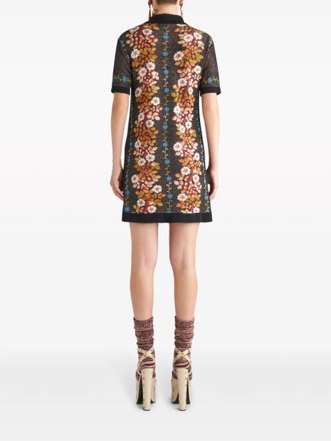 ETRO floral-jacquard knit dress - Black