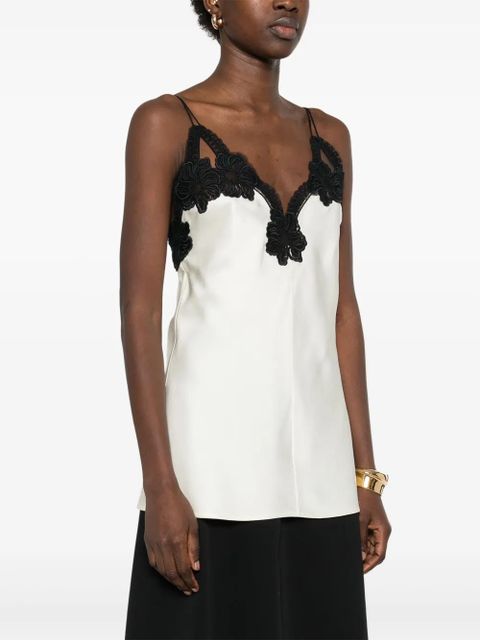 Jil Sander lace-detailed tank top - Neutrals