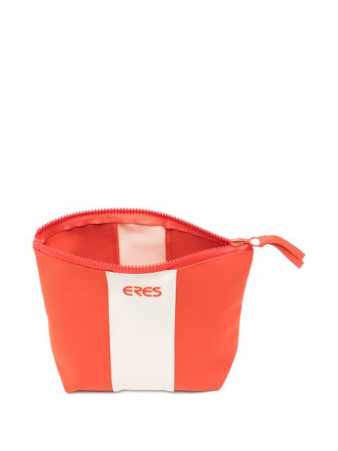 ERES stripe zip beach pouch - Orange