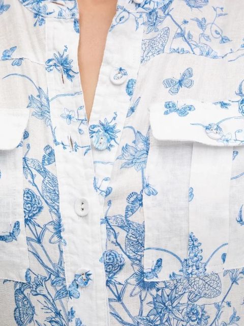 MC2 Saint Barth floral-print belted playsuit - White