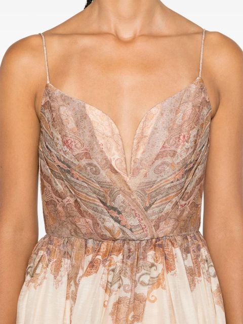 ZIMMERMANN Illustration midi dress - Neutrals