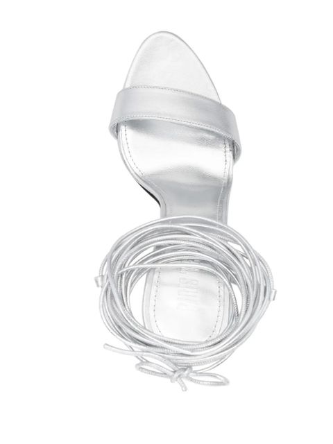 Paris Texas Guya 105mm lace-up sandals - Silver