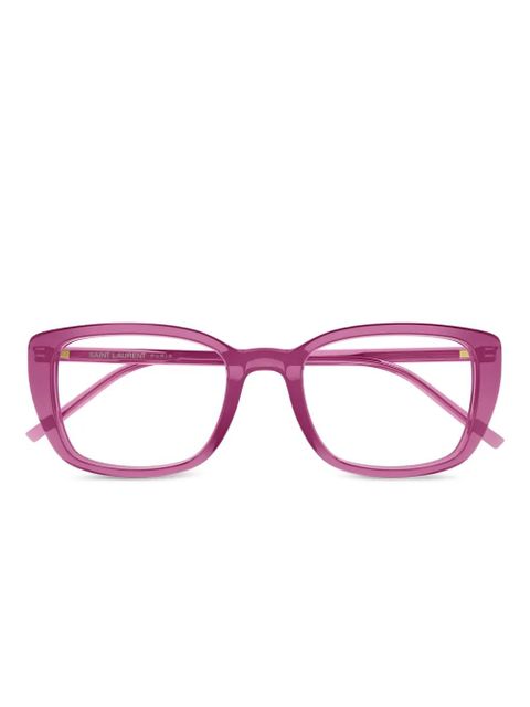 Saint Laurent Eyewear square-frame glasses - Pink - zdjęcie produktu nr 1