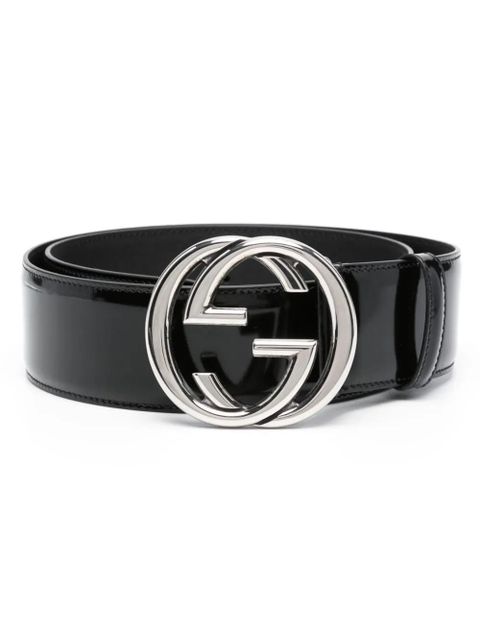 Gucci Interlocking G leather belt - Black - zdjęcie produktu nr 1