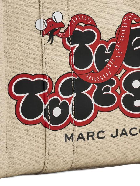 Marc Jacobs The Tote Bag snake-print tote bag - Neutrals