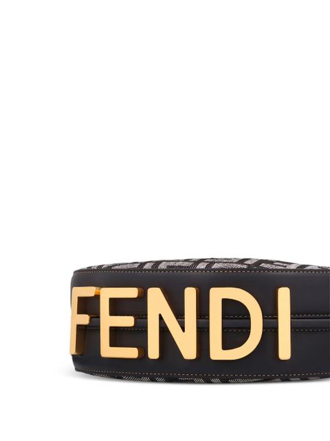 FENDI mini FF-jacquard cross-body bag - Blue