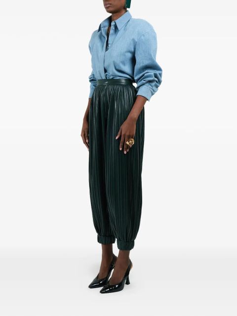 Rowen Rose pleated balloon trousers - Green - zdjęcie produktu nr 2