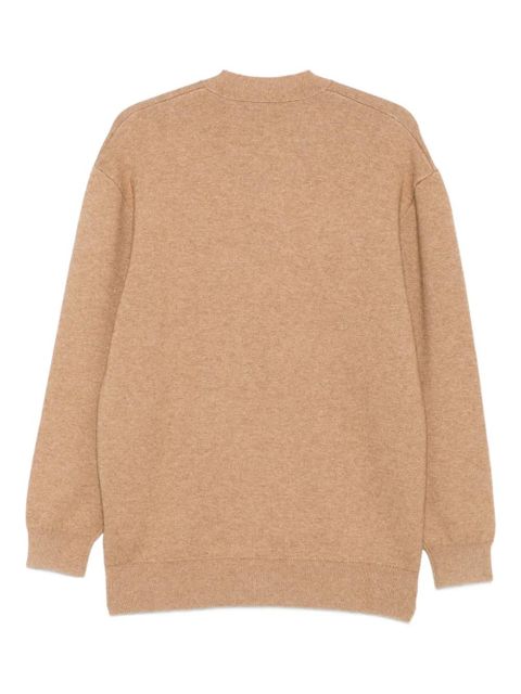 MARANT ÉTOILE logo-detail cardigan - Brown - zdjęcie produktu nr 2