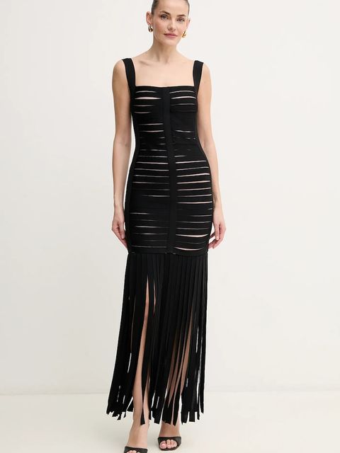 Herve Leger sukienka Alessandra kolor czarny mini dopasowana FFR8513700 - zdjęcie produktu nr 1