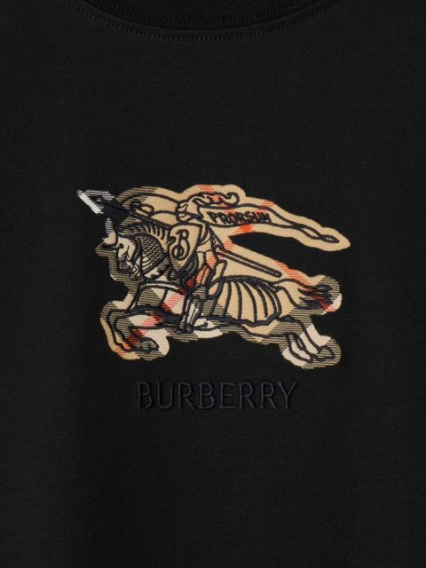 Burberry EKD Check cotton T-shirt - Black - zdjęcie produktu nr 2