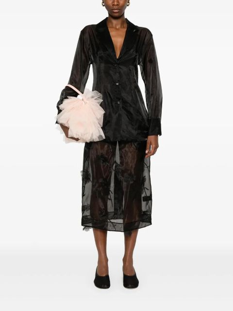 Simone Rocha carnation organza skirt - Black