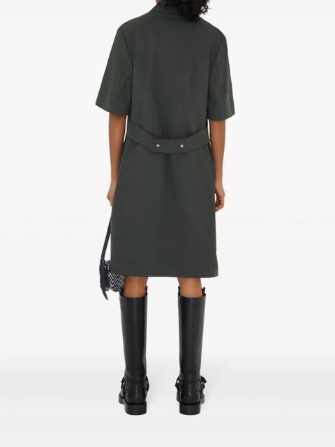Burberry straight-point collar cotton-blend dress - Green