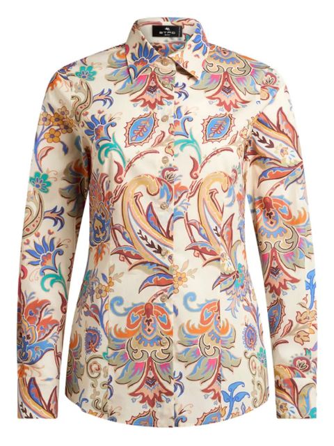 ETRO floral-print poplin shirt - Neutrals - zdjęcie produktu nr 1