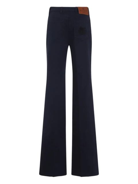 ETRO embroidered flared jeans - Blue