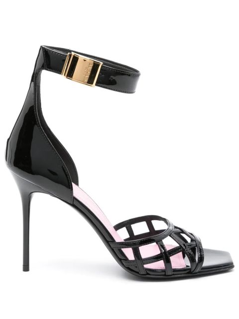 Balmain Uma patent-leather sandals - Black - zdjęcie produktu nr 1
