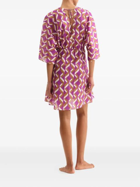 ERES Feel geometric-print dress - Purple