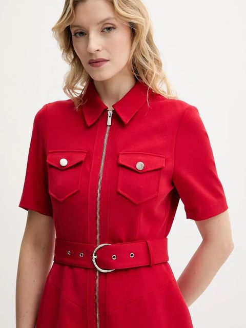 Morgan sukienka RABIK kolor czerwony mini rozkloszowana RABIK