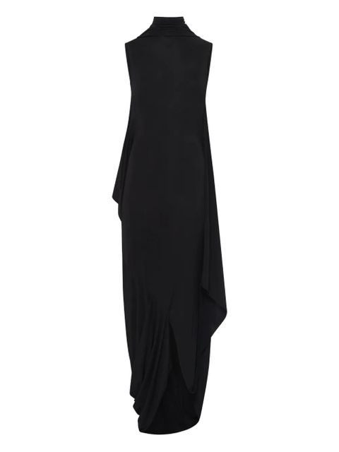 Marine Serre draped open-back dress - Black - zdjęcie produktu nr 1