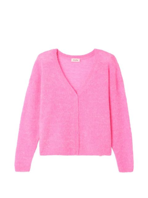 American Vintage Nuggy V-neck long-sleeve wool cardigan - Pink - zdjęcie produktu nr 1