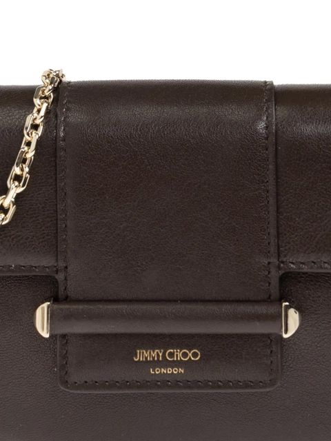 Jimmy Choo chain-bar wallet - Brown