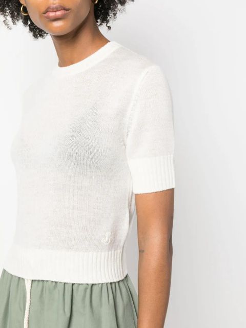 Jil Sander short-sleeves wool top - Neutrals
