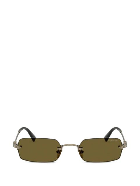 Miu Miu Eyewear rectangle-frame sunglasses - Grey - zdjęcie produktu nr 1