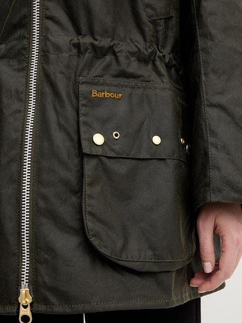 Barbour kurtka bawełniana Aberford kolor zielony przejściowa LWX1520