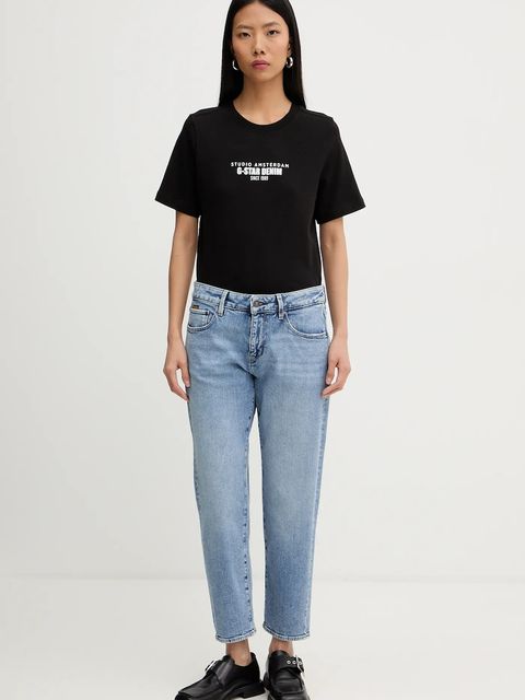 G-Star t-shirt bawełniany damski kolor czarny D27976-C336 - zdjęcie produktu nr 2