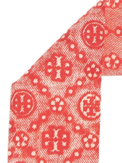 Tory Burch T-monogram scarf - Red