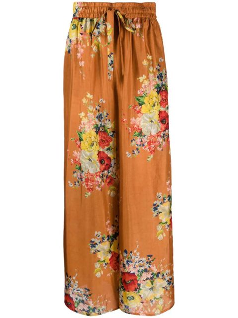 ZIMMERMANN Alight wide-leg silk trousers - Orange - zdjęcie produktu nr 1