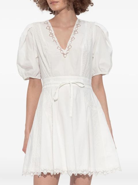 Ulla Johnson puff-sleeve embroidered dress - White
