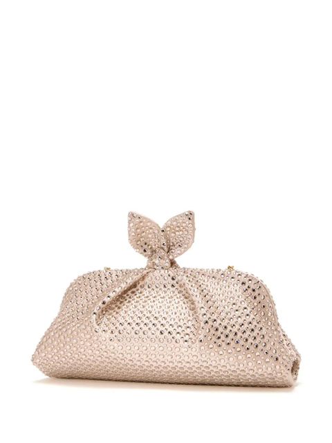 Aquazzura crystal-embellished clutch bag - Gold