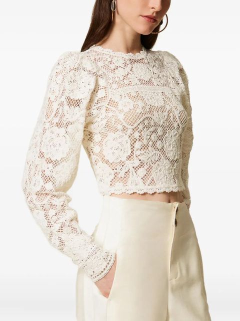 TWINSET crochet sweater - White