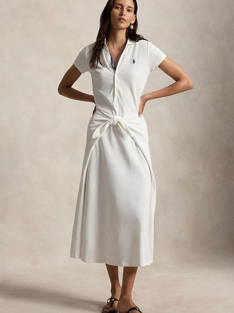 Polo Ralph Lauren sukienka rozkloszowana bawełniana - zdjęcie produktu nr 1