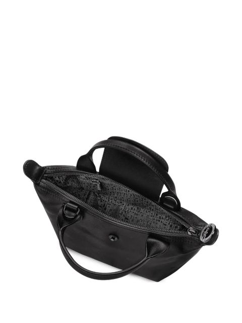 Longchamp mini Le Pliage leather mini tote bag - Black