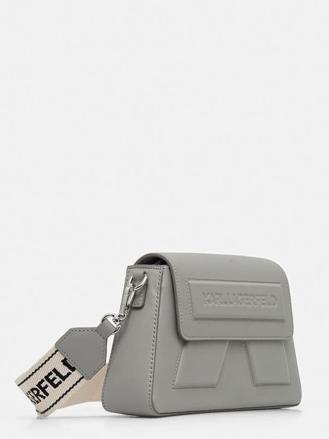 Karl Lagerfeld torebka skórzana IKON/K kolor szary A2W30198 - zdjęcie produktu nr 2