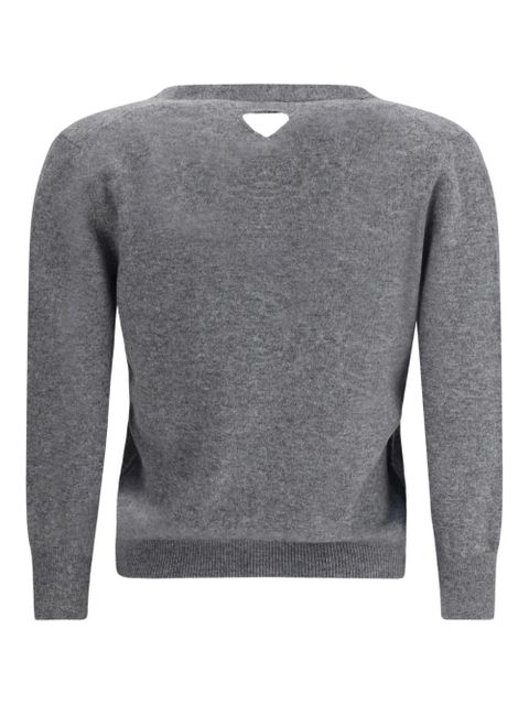 Prada V-neck buttoned cardigan - Grey - zdjęcie produktu nr 2