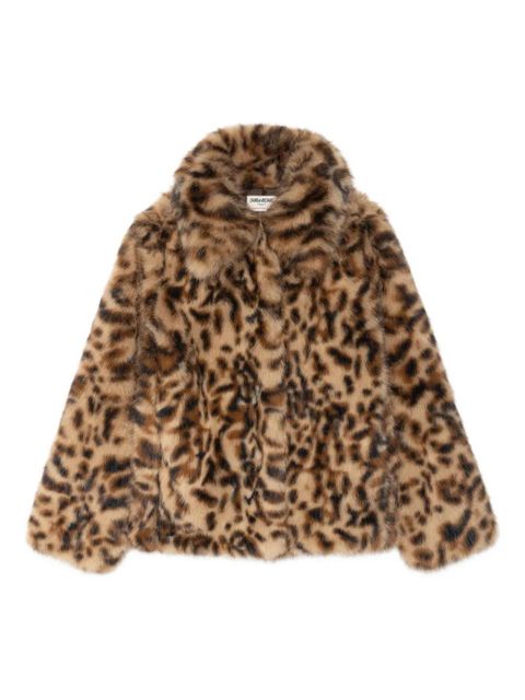 Zadig&Voltaire leopard-print faux-fur coat - Brown - zdjęcie produktu nr 1