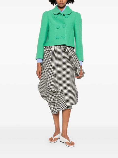 SHUSHU/TONG double-breasted button-up blazer - Green - zdjęcie produktu nr 2