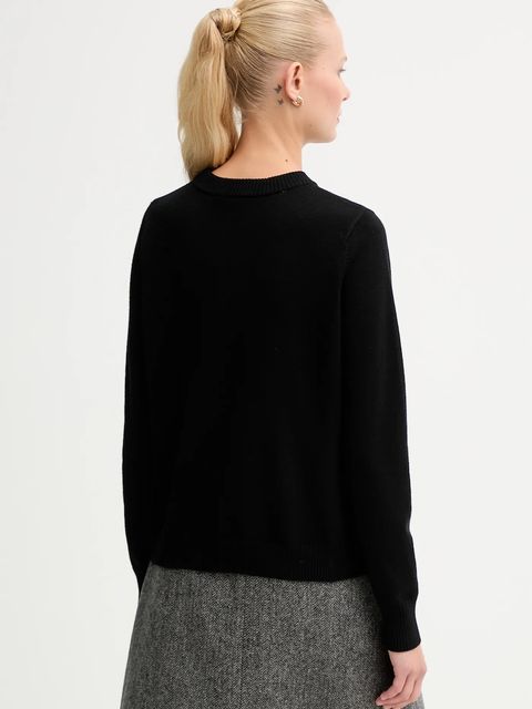 Morgan sweter damski kolor czarny lekki MDIXIE