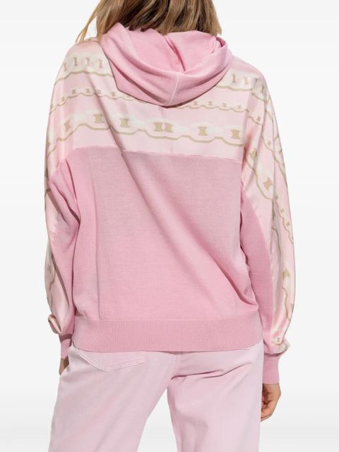 Versace chain-print wool hoodie - Pink - zdjęcie produktu nr 2