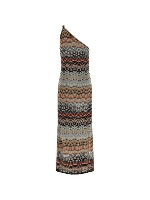 Missoni sequin chevron one-shoulder dress - Neutrals - zdjęcie produktu nr 2