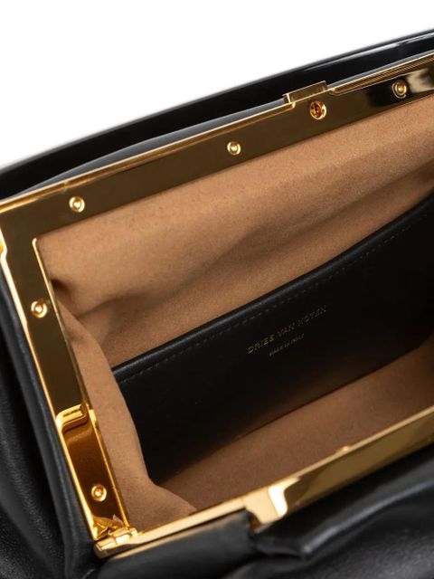 DRIES VAN NOTEN folded leather tote bag - Black - zdjęcie produktu nr 2