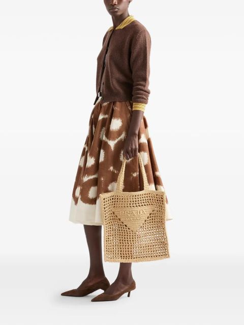 Prada crochet tote bag - Neutrals - zdjęcie produktu nr 2