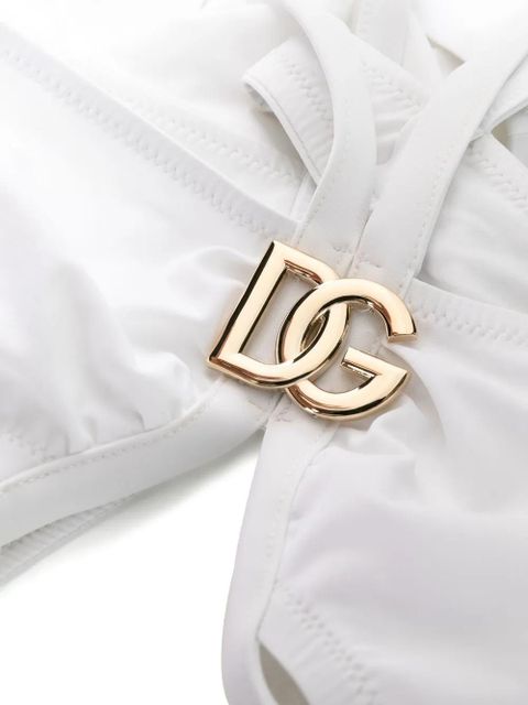 Dolce & Gabbana logo-plaque detail swimsuit - White - zdjęcie produktu nr 2