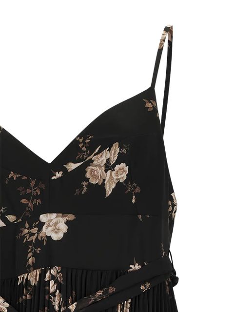 ZIMMERMANN pleated floral dress - Black