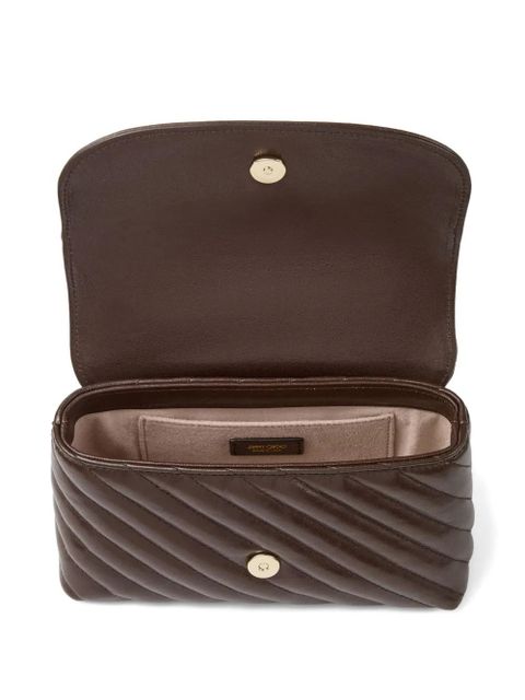 Jimmy Choo Curve S quilted crossbody bag - Brown